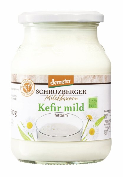 Schrozberger Milchbauern Kefir, 500 gr Glas