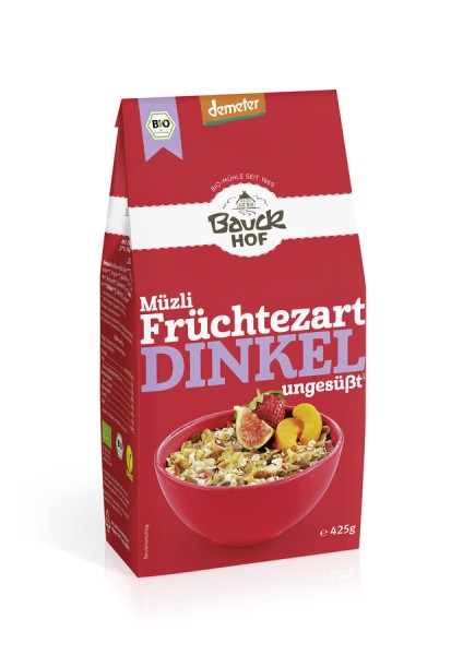 Bauckhof Dinkelmüzli Früchtezart, 425 gr Packung