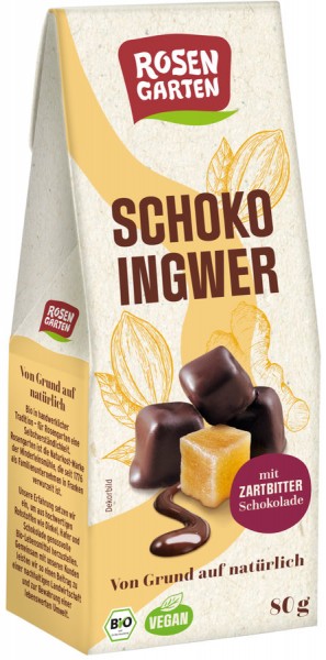 Rosengarten Schoko-Ingwer in Zartbitter Schokolade