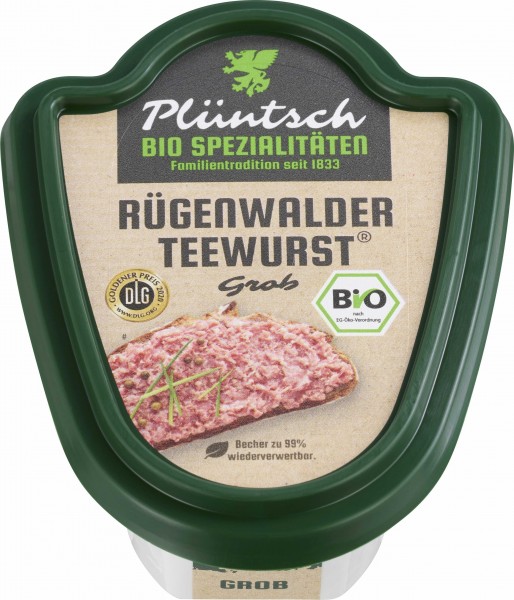 Bio Rügenwalder Teewurst grob, 125 gr