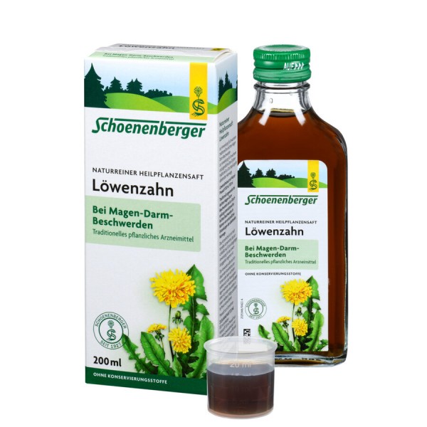 Schoenenberger Löwenzahn-Saft, 200 ml Flasche