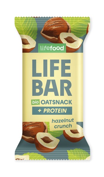 Lifefood Lifebar Oat Snack Protein Hazelnut Crunch, 40 g Stück