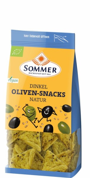 Sommer &amp; Co. Oliven-Snacks natur, 150 g Packung