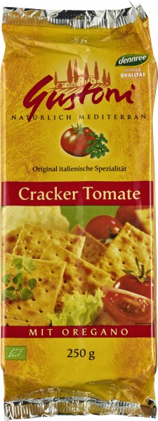 Gustoni Cracker Tomate mit Oregano, 250 g Packung