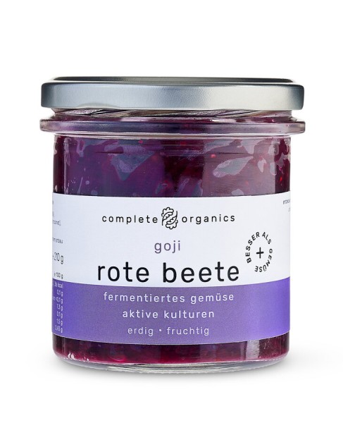 completeorganics goji rote beete, 230 g Glas