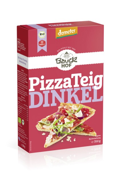 Bauckhof Pizzateig Dinkel, 350 gr Packung Demeter