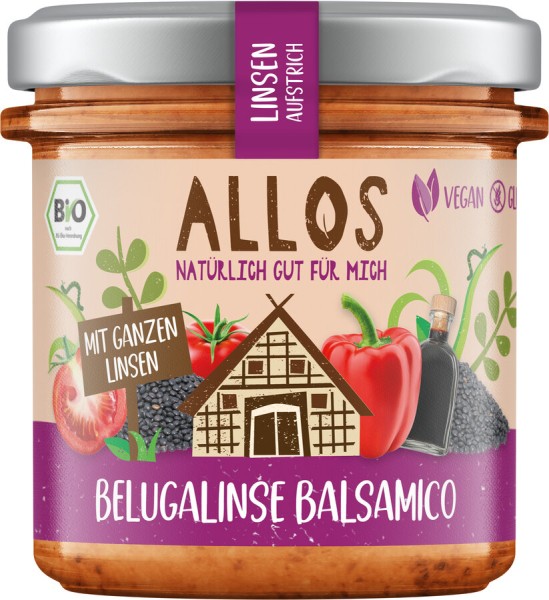 Allos Linsen-Aufstrich Belugalinse Balsamico, 140