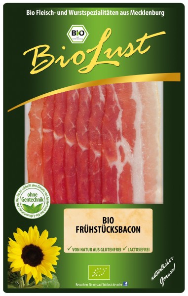 BioLust Bio Frühstücksbacon geschnitten, 100 gr