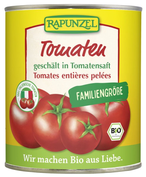 Rapunzel Tomaten geschält in der Dose, 800 gr Dose