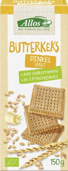 Allos Dinkel-Butterkeks, 150 g Packung