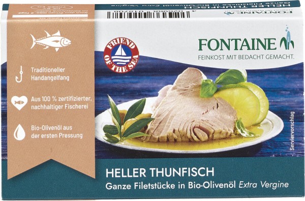 Fontaine Heller Thunfisch, in Bio-Olivenöl, 120 gr