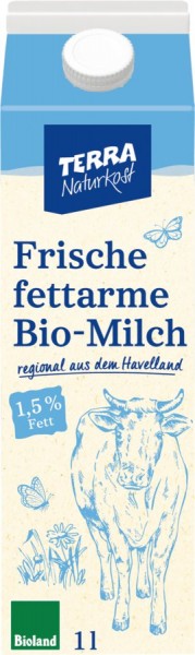 TERRA Fettarme Milch, Karton 1,5% 1Ltr