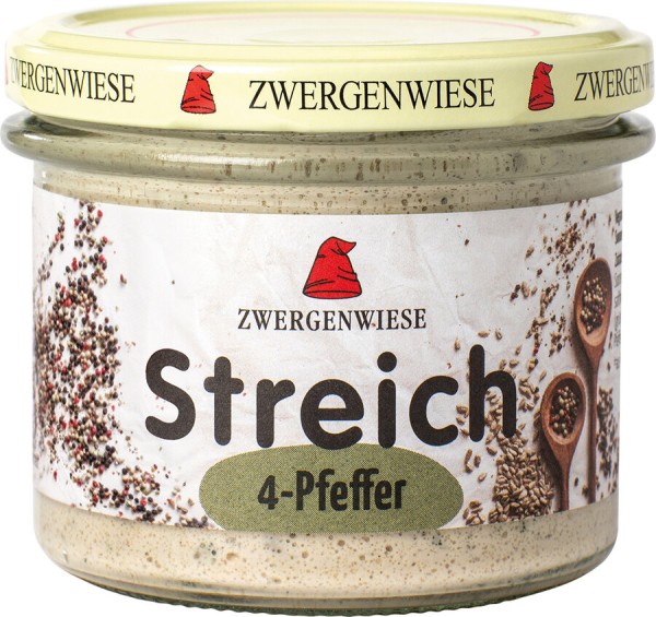 Zwergenwiese 4-Pfeffer Streich, 180 gr Glas