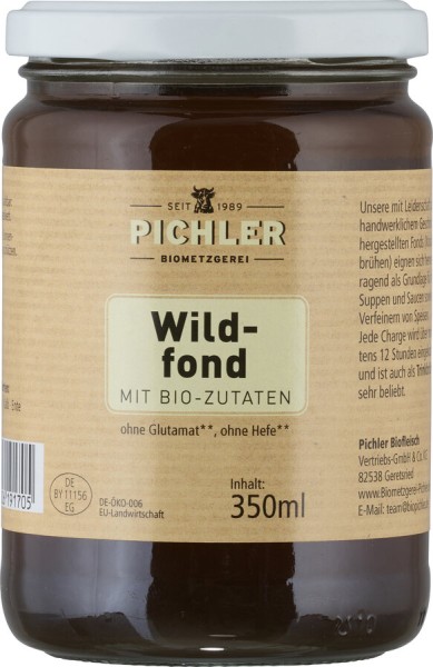 Biometzgerei Pichler Wildfond, 350 ml Glas