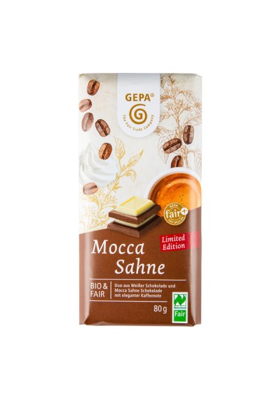 Gepa Mocca mit weißer Schokolade, 80 g