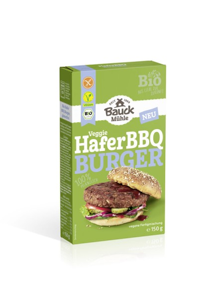 Bauckhof Hafer BBQ Burger, 150 g Packung