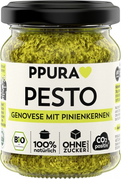 PPURA Pesto Genovese mit Pinienkernen, 120 gr Glas