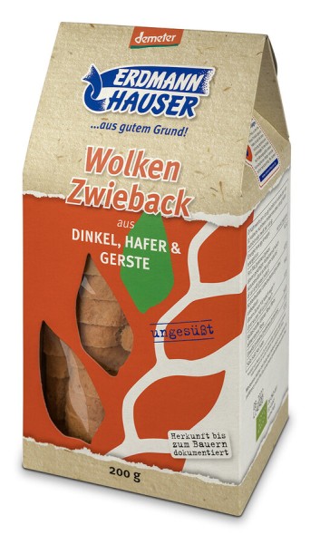 ErdmannHAUSER Getreideprodukte Dinkelzwieback Hafe