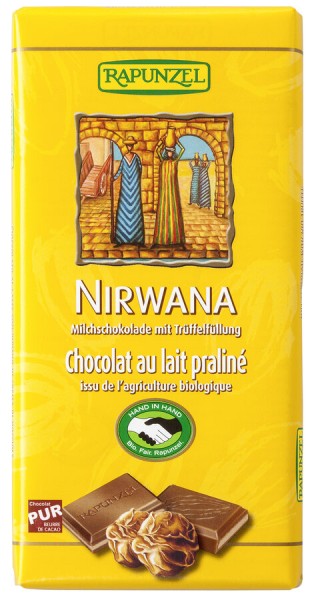 Rapunzel Nirwana Milchschokolade mit Praliné-Füllu
