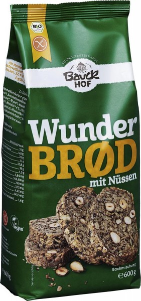 Bauckhof Wunderbrød mit Nüssen, -glutenfrei- 600 g