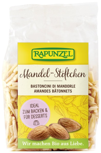 Rapunzel Mandelstiftchen, 100 gr Packung