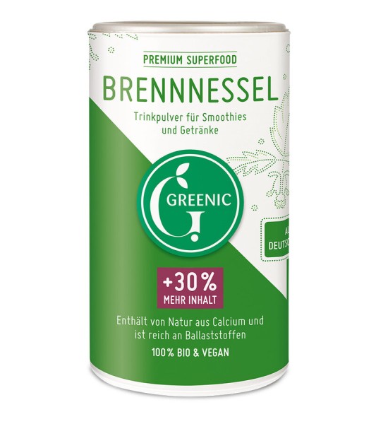 Greenic Brennnessel Trinkpulver, 130 gr Dose