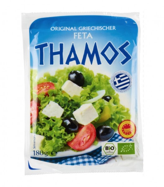 Thamos Feta, 180 gr Packung aus Schafs- und Ziegenmilch , mind. 50%