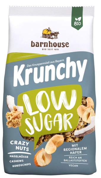 Barnhouse Krunchy Low Sugar Crazy Nuts, 375 gr Pac