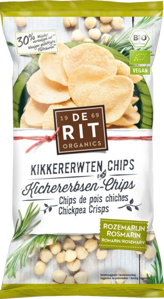 De Rit Kichererbsen Chips Rosmarin, 75 g Packung