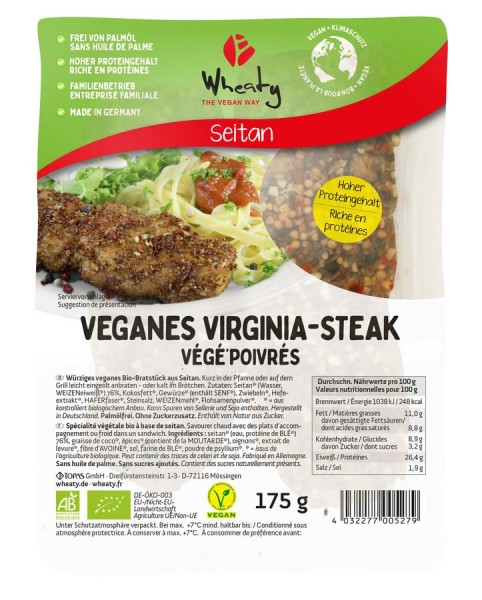 Wheaty Wheaty Veganes Virginia Steak, 175 gr Packu