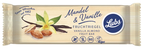 Lubs Mandel Vanille Fruchtriegel glutenfrei, 40 gr
