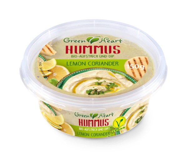 Greenheart-Premiums Hummus Lemon Coriander, 150 gr