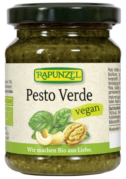 Rapunzel Pesto Verde vegan, 130 ml Glas