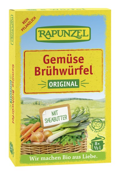 Rapunzel Gemüse-Brühwürfel Original, 84 g Packung