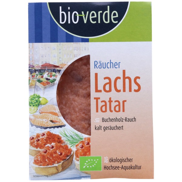 bio-verde Räucherlachs-Tatar, 125 gr Packung