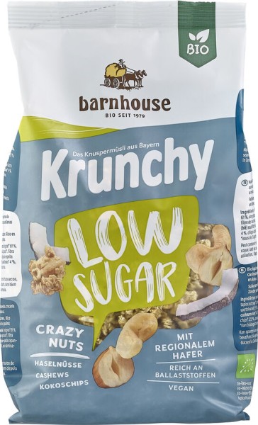 Barnhouse Krunchy Low Sugar Crazy Nuts, 375 gr Packung
