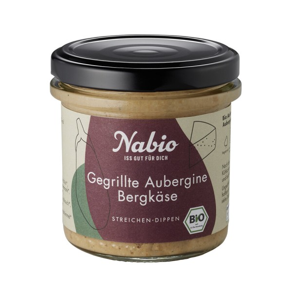 Nabio Gegrillte Aubergine Bergkäse, 135 gr Glas