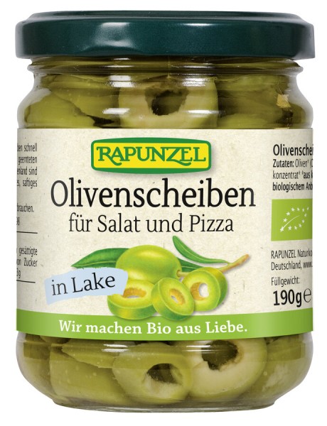 Rapunzel Olivenscheiben in Lake, für Salat oder Pi