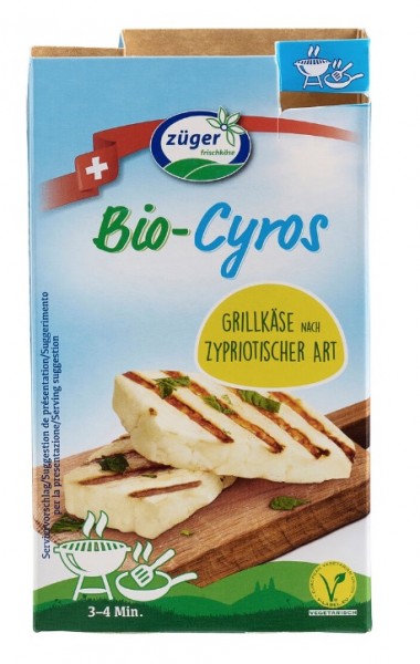 Züger Cyros Bio Grillkäse, 200 gr Packung