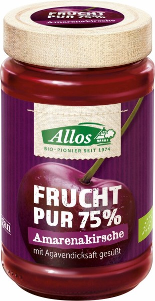 Allos Frucht Pur Amarenakirsche, 250 gr Glas -75%