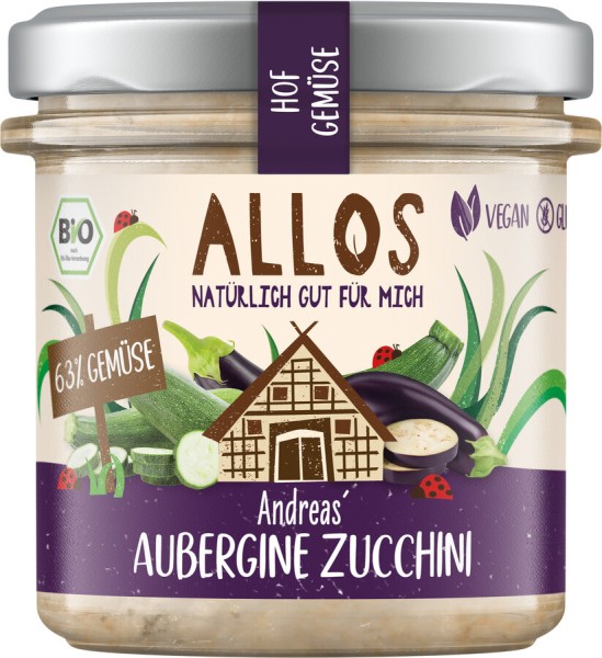 Allos Hof-Gemüse Andreas Aubergine Zucchini, 135 g