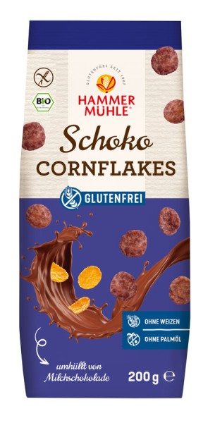 Hammermühle Schoko Cornflakes, 200 g Packung -glut