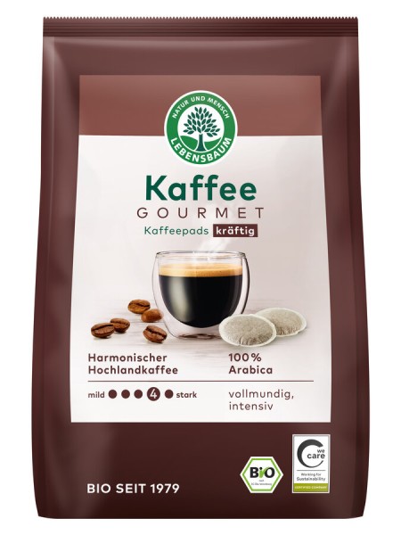 Lebensb Gourmet-Caffè Crema kräftig Kaffeepads (18