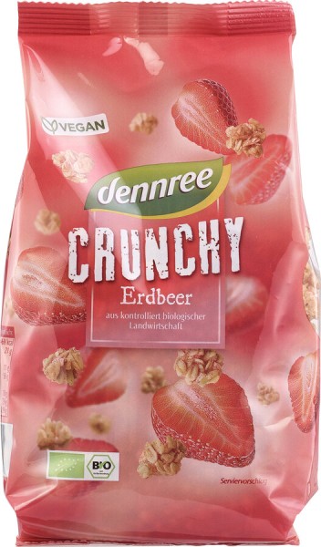 dennree Crunchy Erdbeer, ohne Palmöl 375 gr Packun