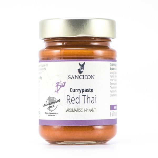 Sanchon Red Thai Curry Paste mild, 190 gr Glas