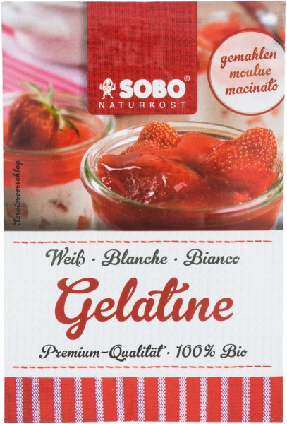 Sobo Gelatine, gemahlen, 9 gr Packung