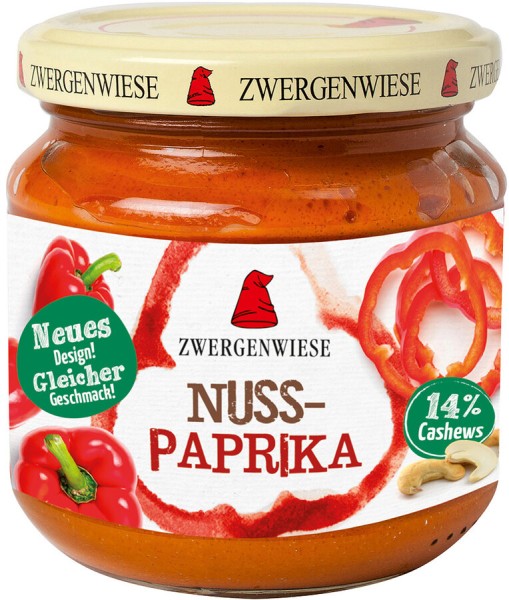 Zwergenwiese Nuss-Paprika Aufstrich, 200 gr Glas