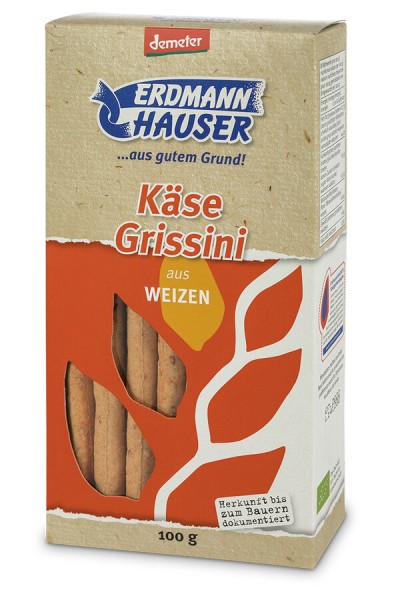 ErdmannHAUSER Getreideprodukte Käse-Grissini, 100