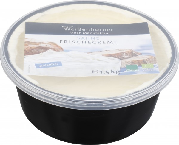 Weißenhorner Milch Manufaktur FrischeCreme Sahne, 1,5 kg Schale , mind. 25%