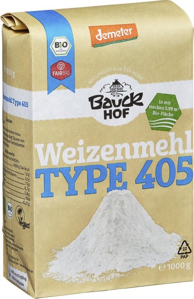 Weizenmehl T405, hell 1kg